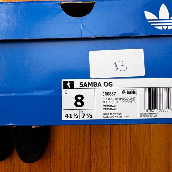 Adidas Black Suede Samba OG Sneakers - Picture 4 of 5